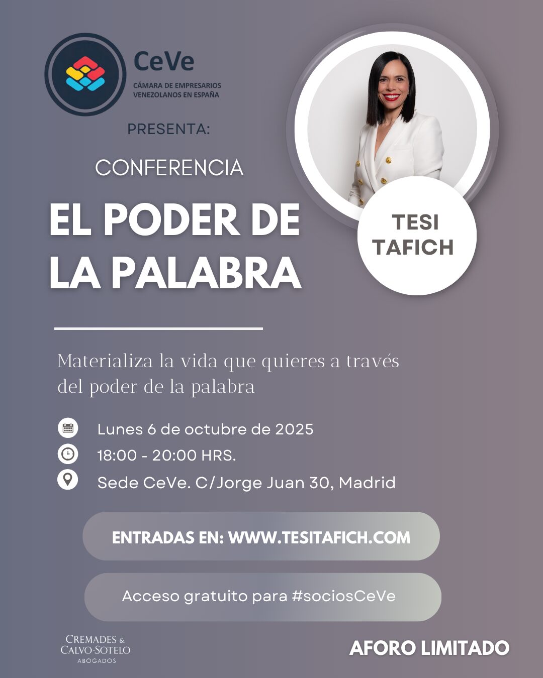 El Poder De La Palabra Presencial en Madrid - 6 de octubre 2025